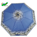 promotional 3 folding wind breaker custom metal stand umbrella